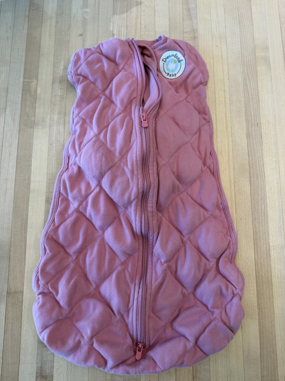 Dreamland Baby Dream Weighted Sleep Swaddle Quilted Pink Zip